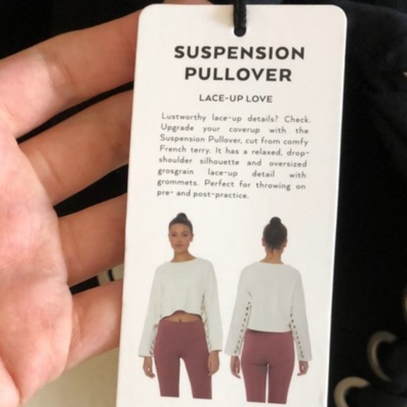 COPY - NWT Alo Yoga Suspension Cropped Pullover XS Black - Picture 6 of 8